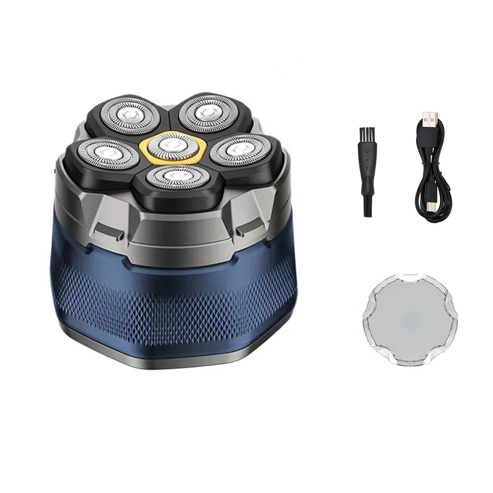 

【DURABLE 】Beard Shaver Rechargeable LED Display 6D Magnetic Electric Head Shavers Hair Trimmer Waterproof For Bald Men