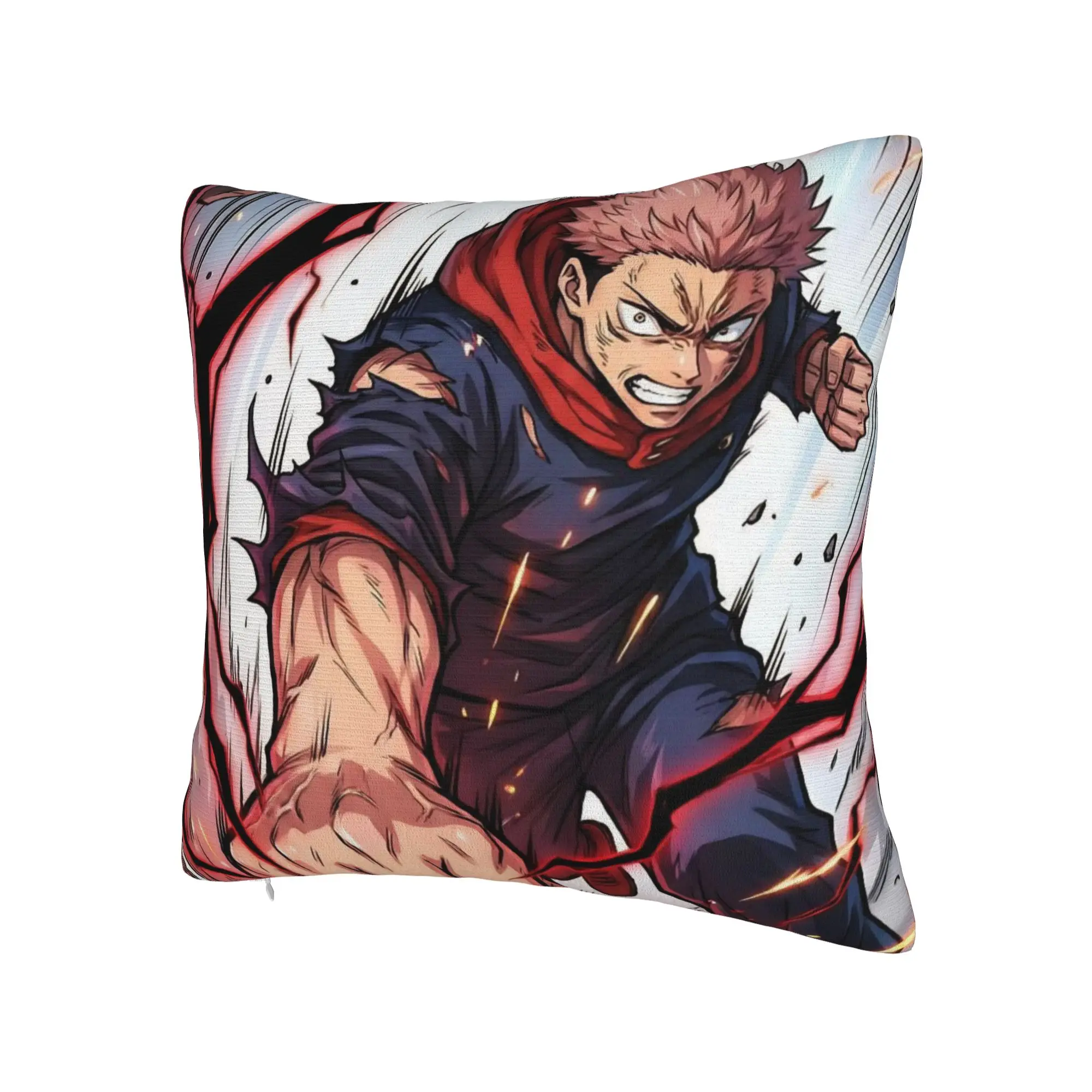 Itadori Yuji  Pillowcases Merchandise Soft Cushion Cover Decoration  JJK Anime  Throw Pillow Case Cover Home Multiple Sizes