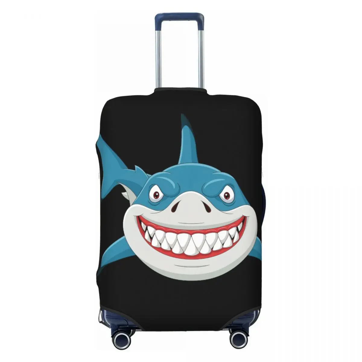 Funny Shark Print Luggage Protective Dust Covers Elastic Waterproof 18-32inch Suitcase Cover Travel Accessories