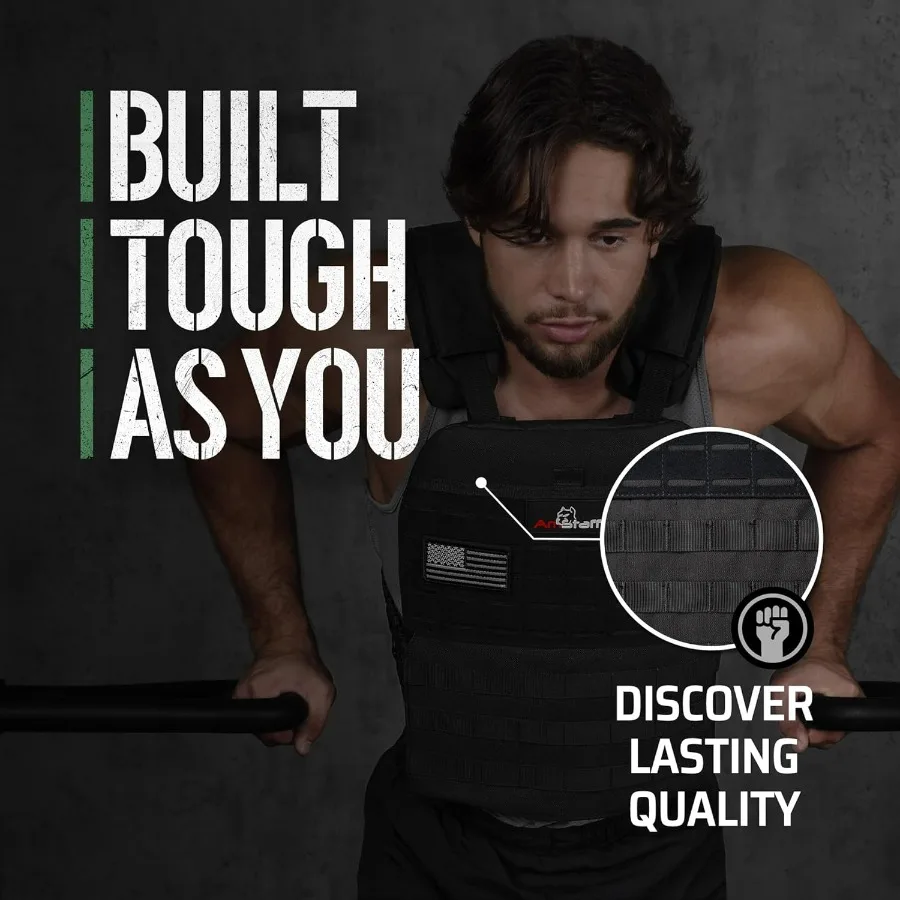 سترة Amstaff التكتيكية المرجحة لتمارين اللياقة البدنية، سترة وزن قابلة للتعديل مع قابلة للارتداء متعددة الاستخدامات لنهاية تدريب القوة