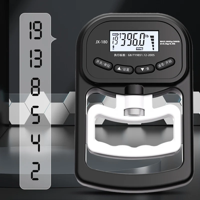 

Динамометр для измерения силы хвата 180 кг для мужчин и женщин, тренировочный, с USB и ЖК-экраном, для домашних тренировок, декора и вечеринок