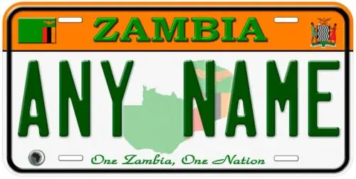Zambia Any Name Personalized Novelty Car License Plate Aluminum