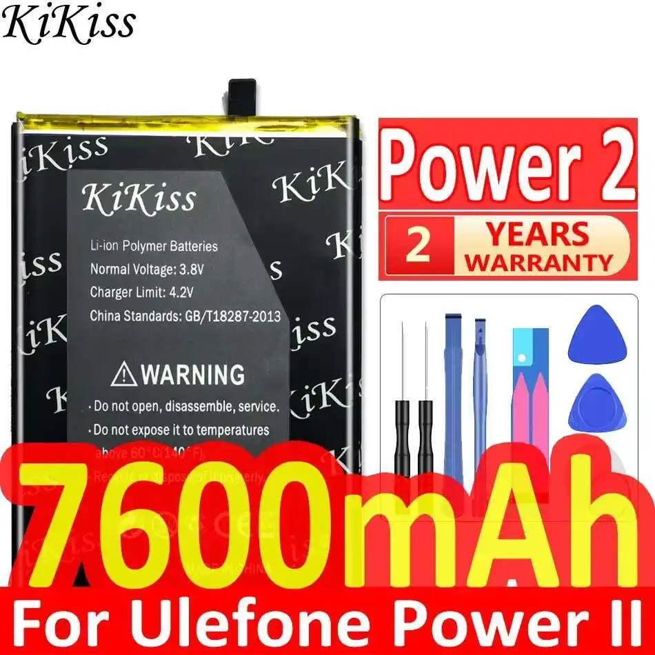 

High Capacity 7600mAh Battery For Ulefone Power II/ Power 2