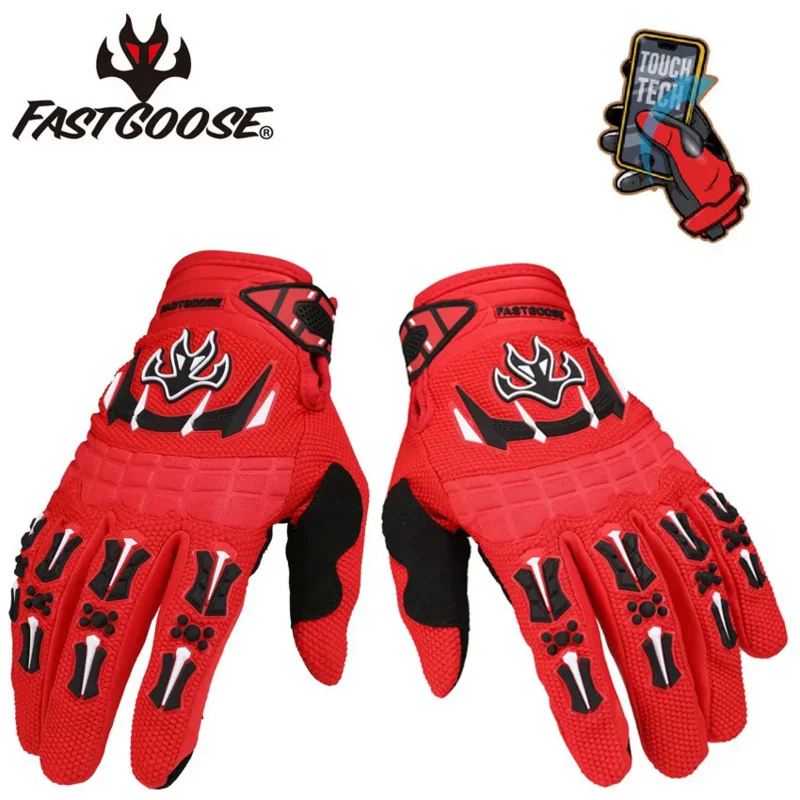 FASTGOOSE Breatheable Motorcycle Motocross MX Gloves Downhill Mountain Bike DH MTB Motorbike Racing Rider Summer Offroad Luvas