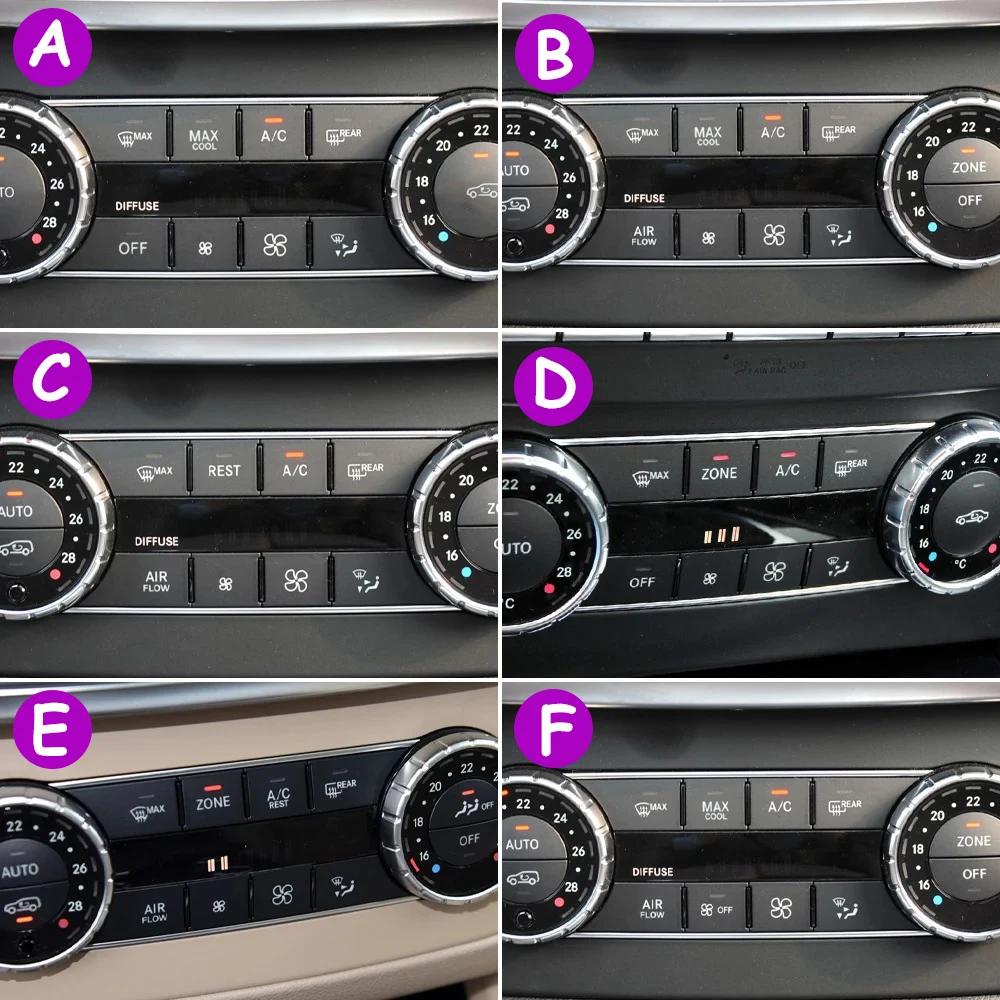 8PCS  W166 W292 W463 Dashboard Air Conditioner Wind Volume Heater Climate Control Button For Mercedes Benz ML GL GLE GLS G Class