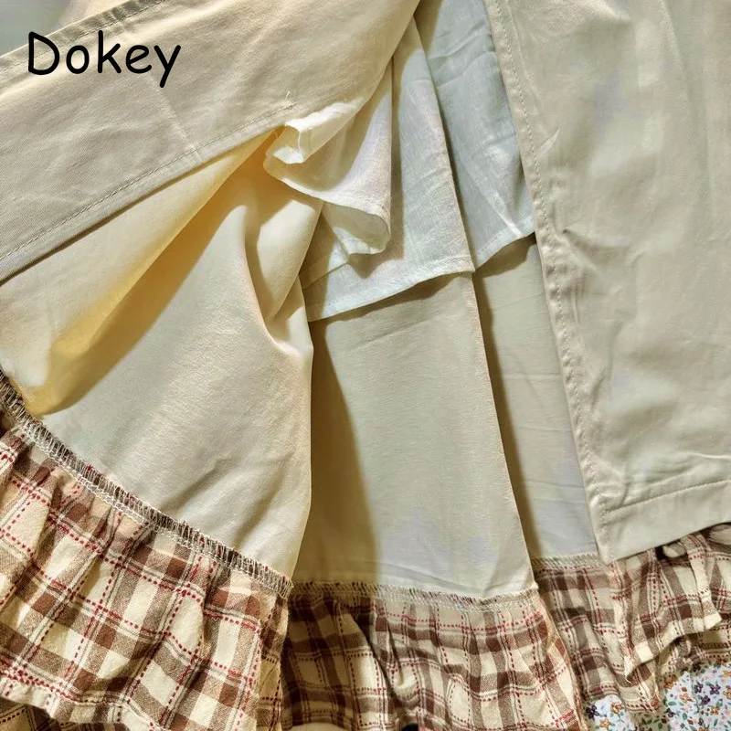 Vintage Peter Pan Kragen Kawaii Lange Trenchcoat Frauen Japanische Mori Mädchen Stickerei Lolita Lose Windjacke Mantel Weibliche