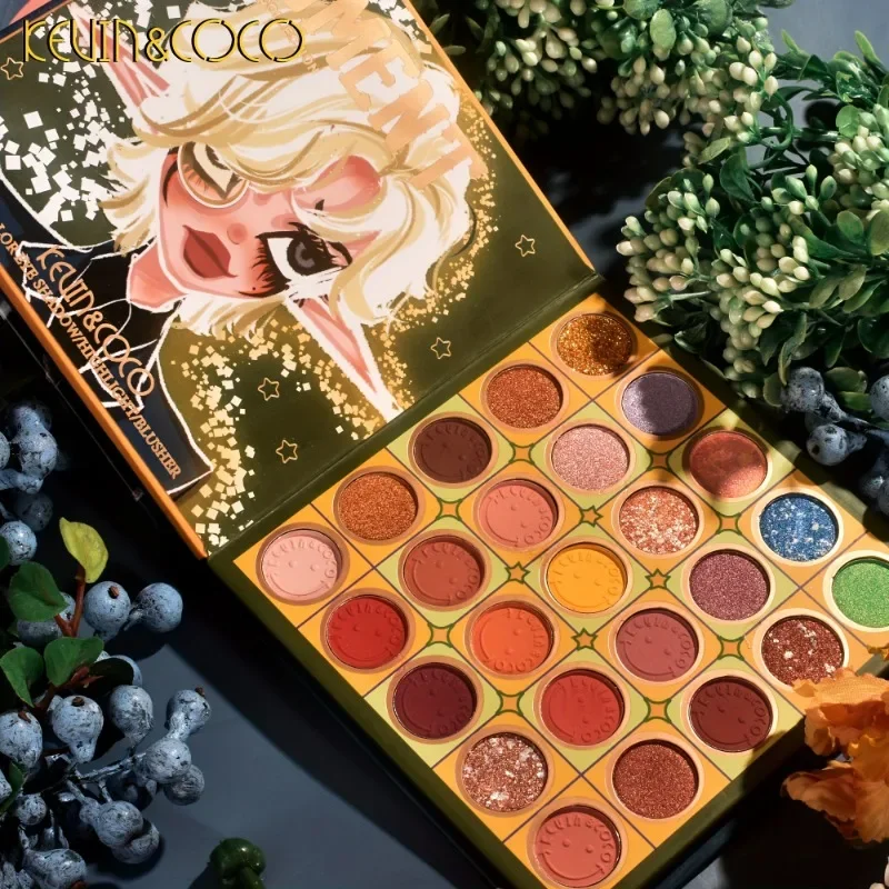 KEVIN&COCO 59-kolorowa taca na cienie do oczu Elf Fairy Shadow Pearl Matte Base Brightening Red Halo Highlighting Function Facial Makeup Tray