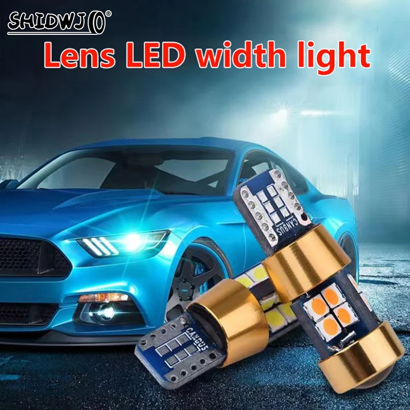 1pcs Car T10 12V LED Signal Light Amber Light Position Parking City Lights T10 168 194 2825 W5W 19SMD LED Bulb