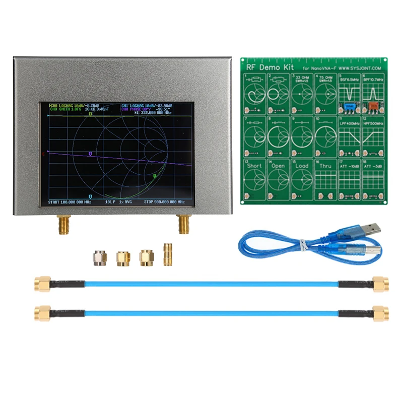 nanorfe original nanovna v2 plus4 analisador de rede do vetor de 4ghz 50khz4ghz frequencia ultraelevada vhf de ondas curtas 70 90db com bateria de 3200mah 01