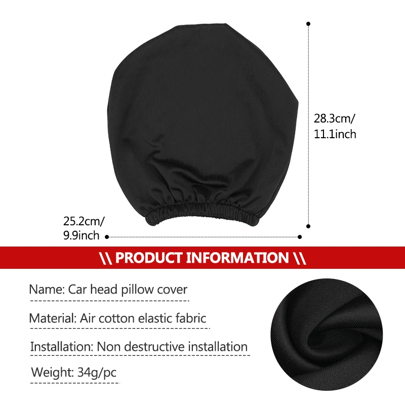 Car Seat Headrest Cover Anti-Fouling Neck Pillow Protector Accessories