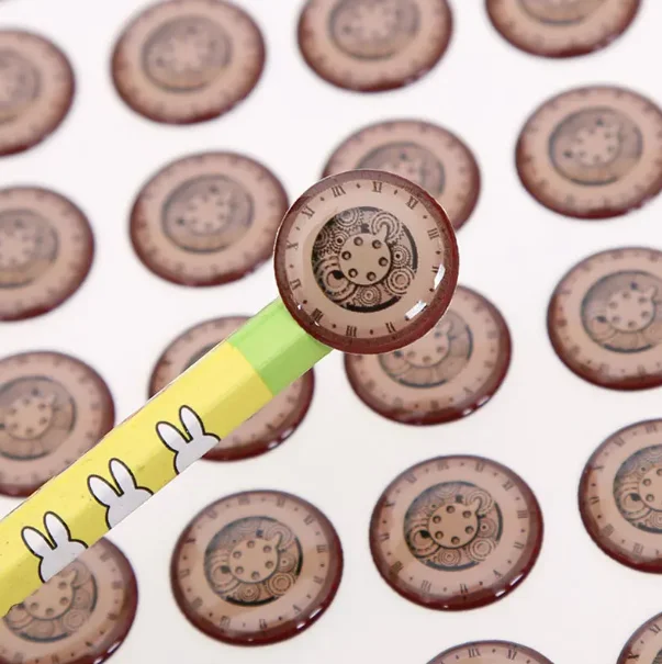 50PCS Customized resin crystal epoxy dome stickers, personalized car labels, strong adhesive packaging labels