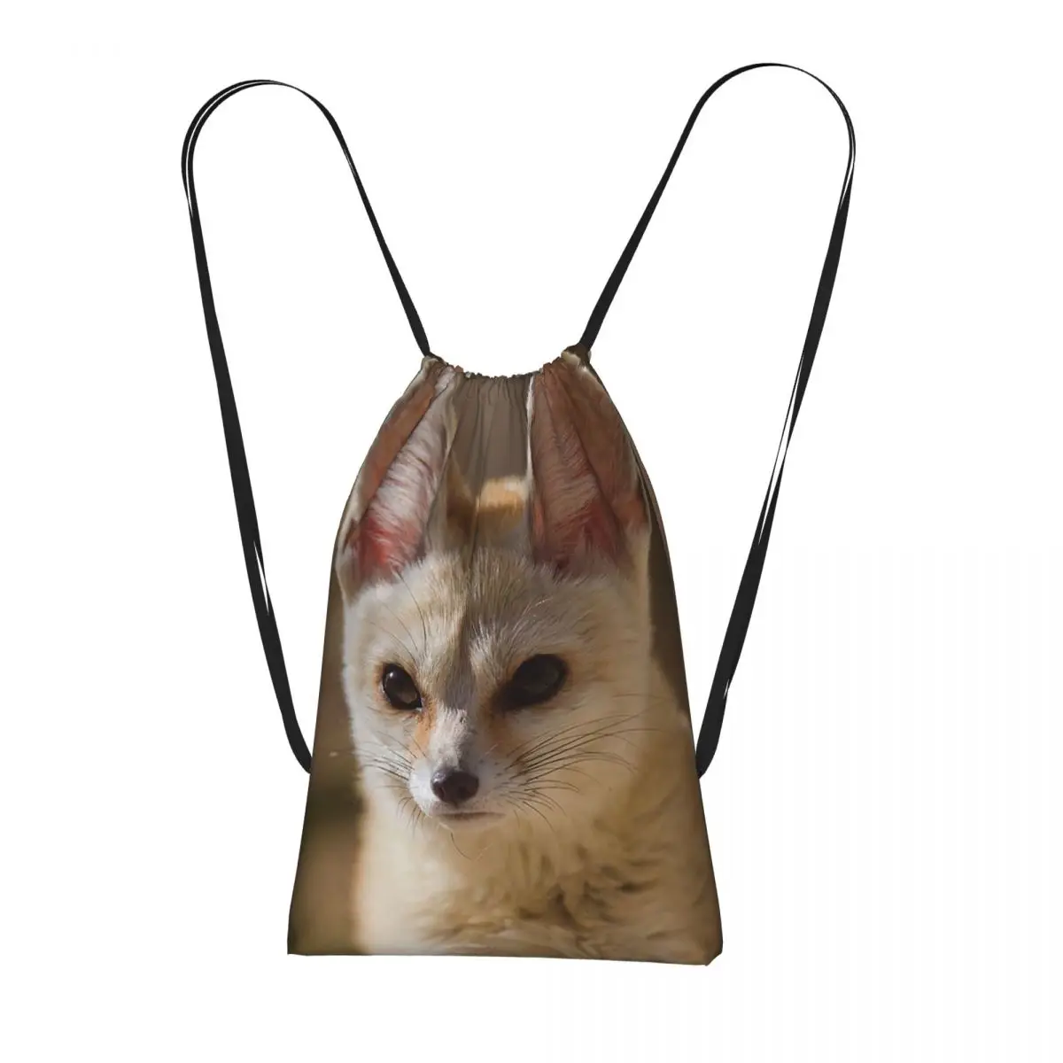 

Cute Fennec Fox Backpacks Multi-function Drawstring Bags Sports Bag Book Bags for Man Woman School