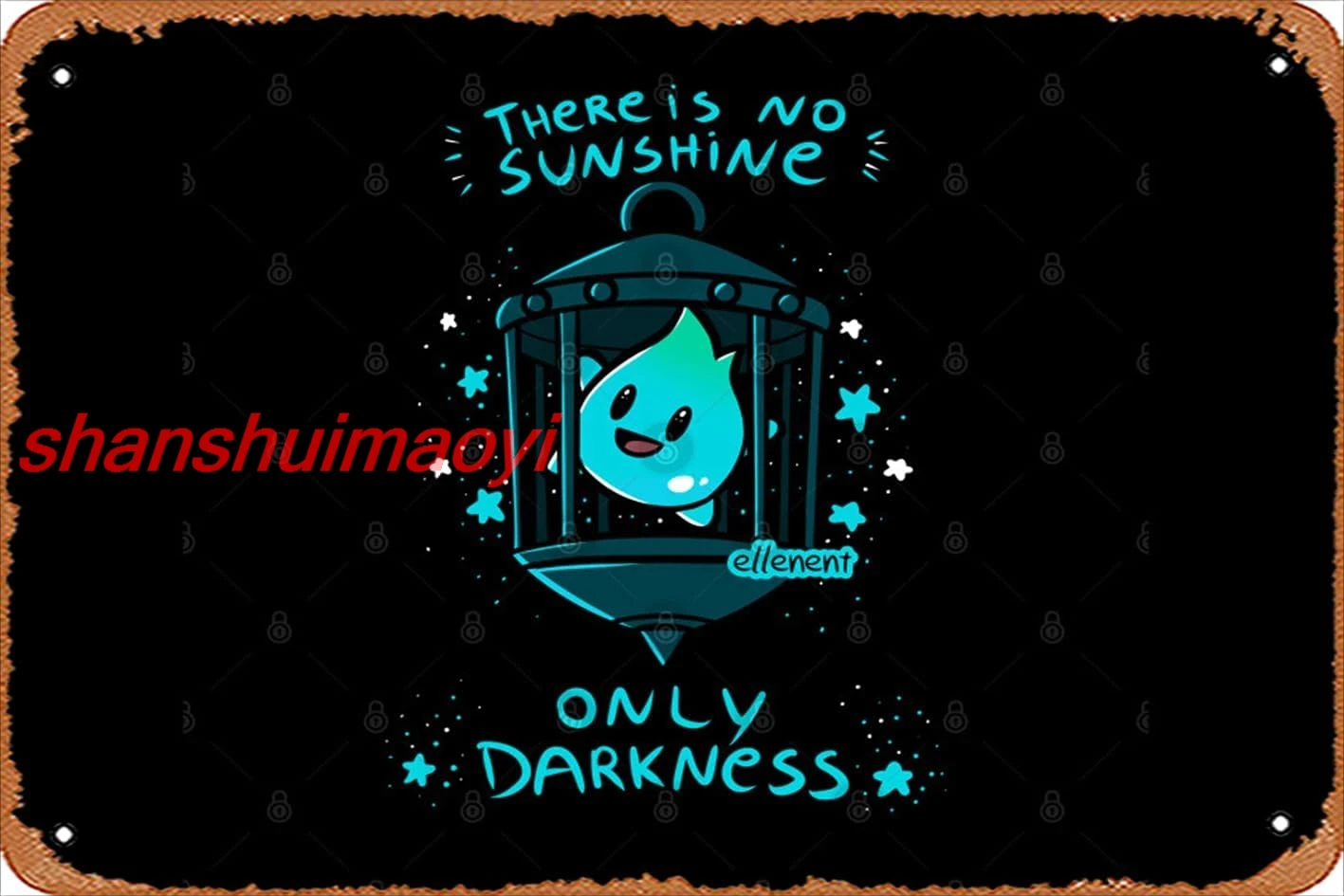 Retro Tin Sign Lumalee - There is no sunshine, only darkness Vintage Funny Novelty Metal Signs Man Cave Humorous Signs  sha sign