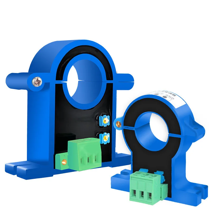 Single-phase AC 0-10V Guide Rail Perforated Power Converter High-precision Current Transmitter