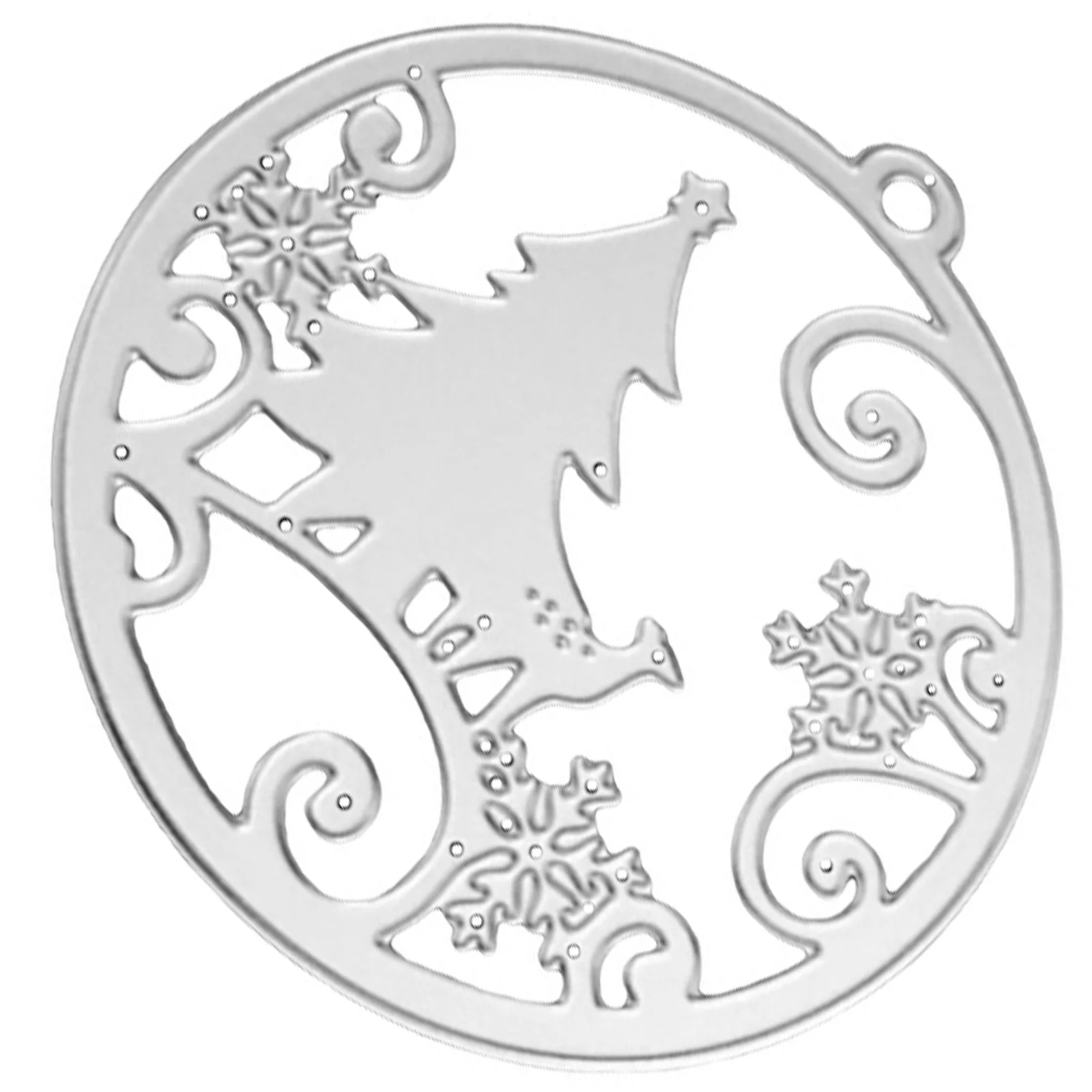 

Circle Sticker Labels Cutting Dies Christmas Mould Template Silver Stencils for Making Cards Scrapbooking Projects