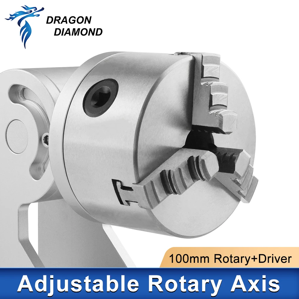 100 مللي متر دوارة + 2DM542C سائق جهاز مرفق تركيبات القابض ثلاثة تشاك محور توسيع دوار لآلة التعليم بليزر الألياف #3