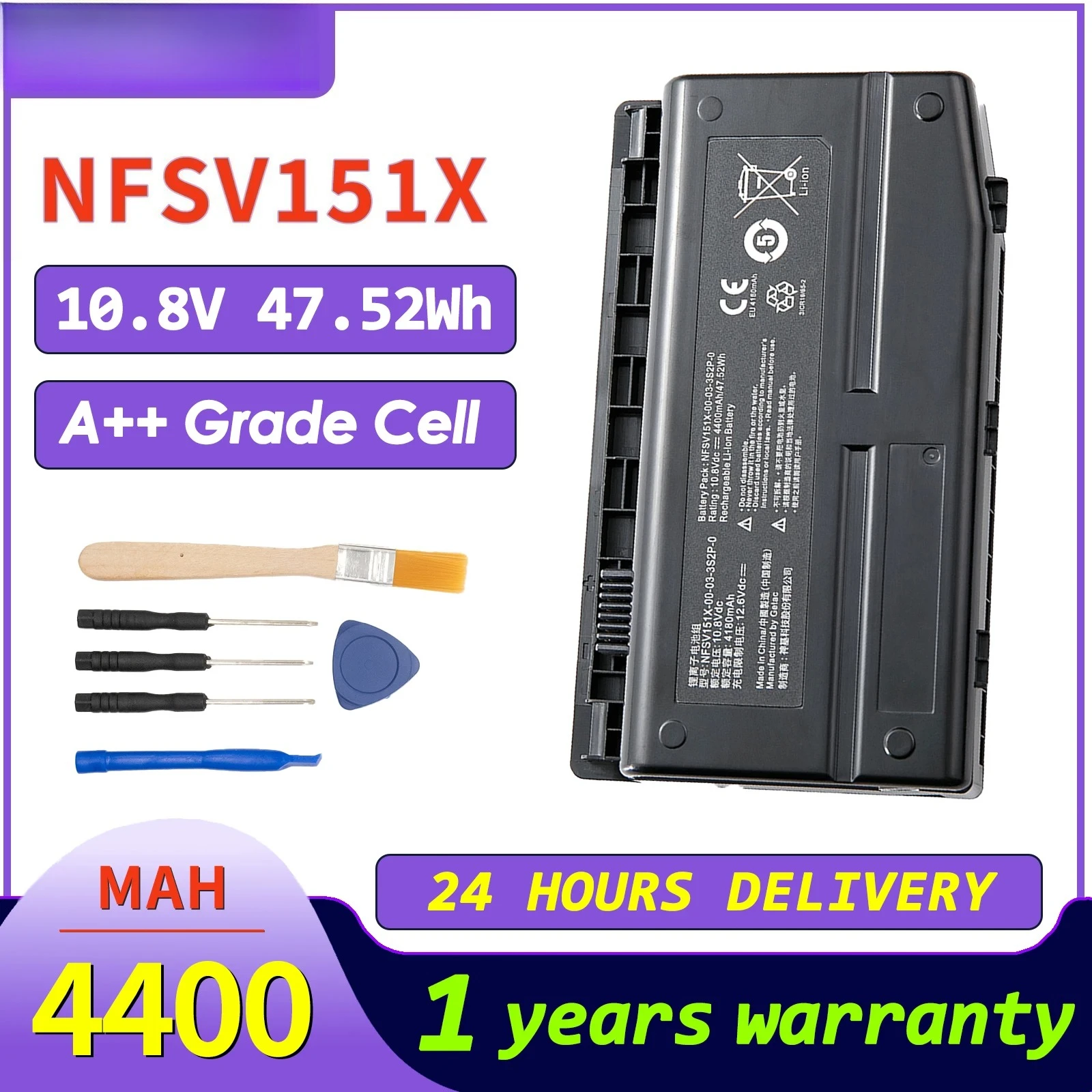 NFSV151X New Genuine NFSV151X-00-03-3S2P-0 Battery For Mechrevo MR X6TI-M2 X6TI-S X6Ti-M6 laptop battery 4400mah