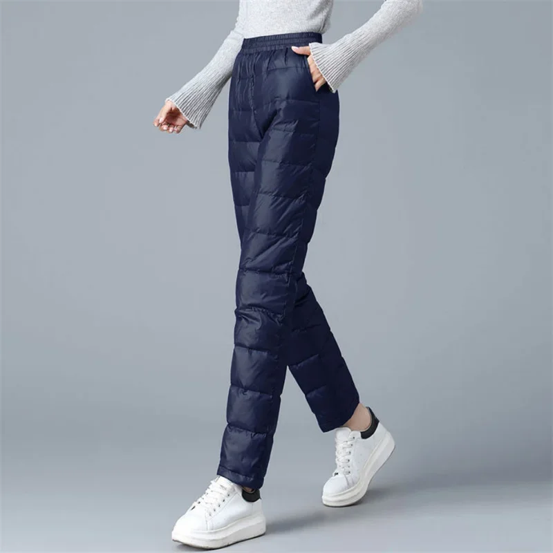 

Overize 85kg Elastic High Waist Cotton Pants New Mom's Warm Thicken Winter Women Casual Loose Sweatpants K1