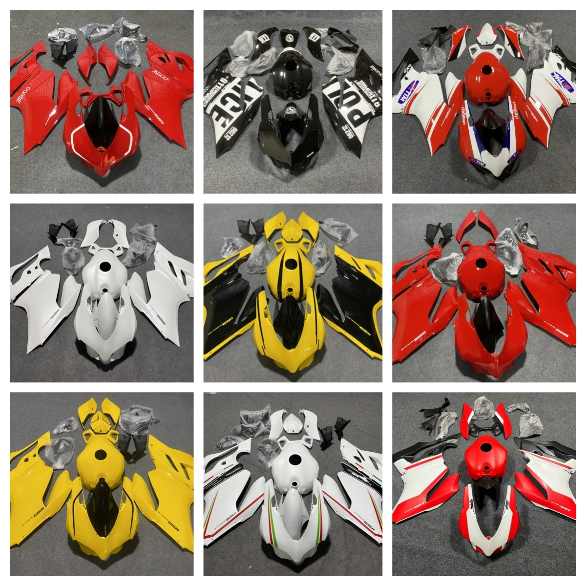 Injection New ABS Motorcycle Full Fairings Kit Fit for Ducati 899 1199 ...