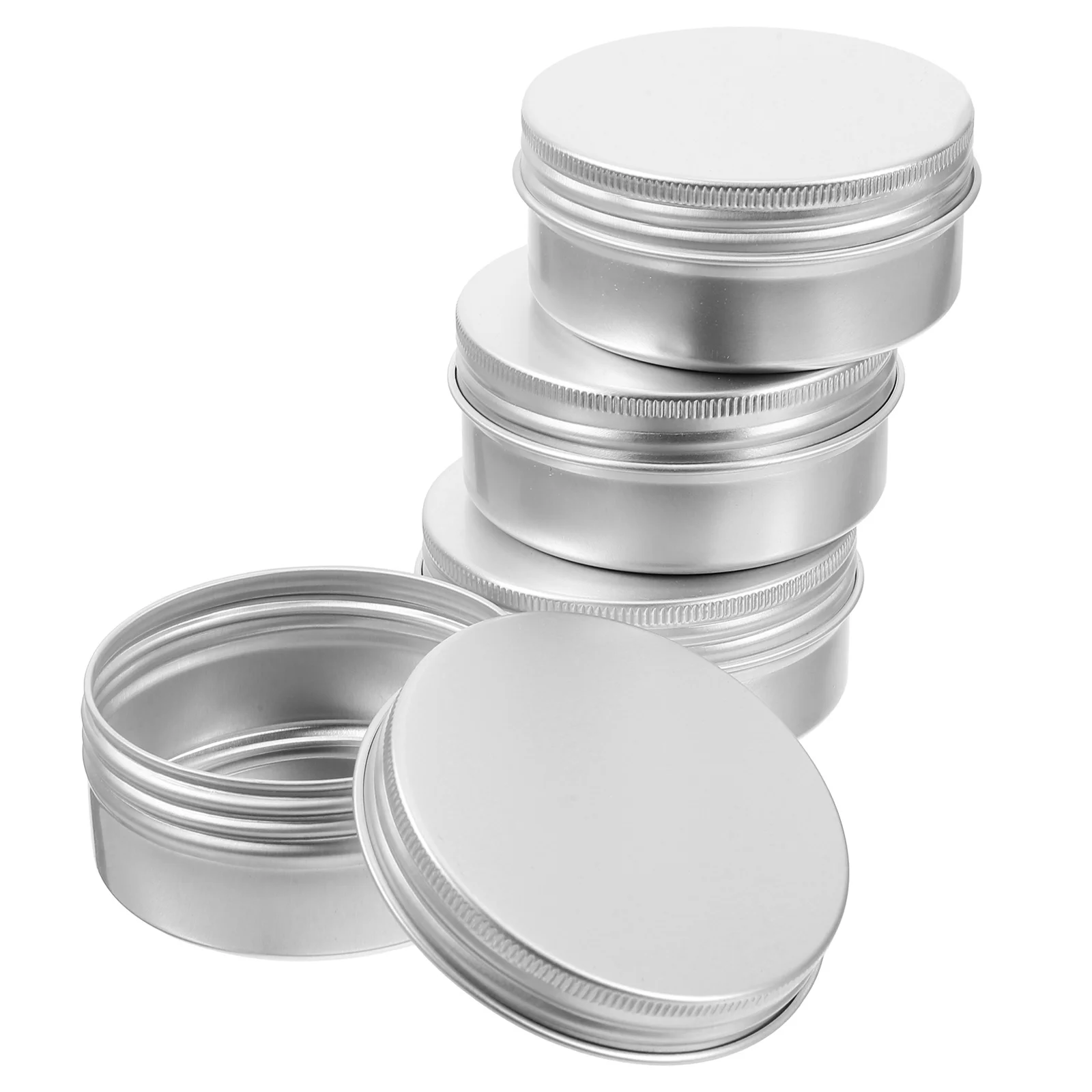 4 قطعة حاوية الصابون الألومنيوم المستديرة للكريم لتقوم بها بنفسك تخزين صندوق معدني صغير من القصدير مجوهرات الحلوى الشمع الحرفية الهدايا المنزل الاستخدام اليومي