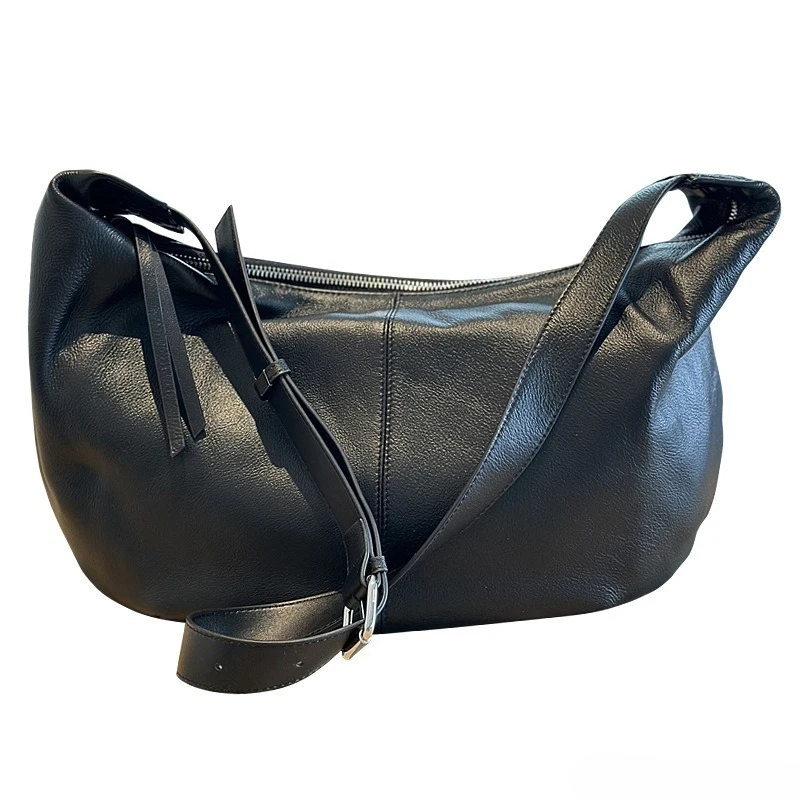 Timeless Shoulder Bag for Women Everyday Premium Genuine Leather Large Convertible Adjustable Crossbody Strap