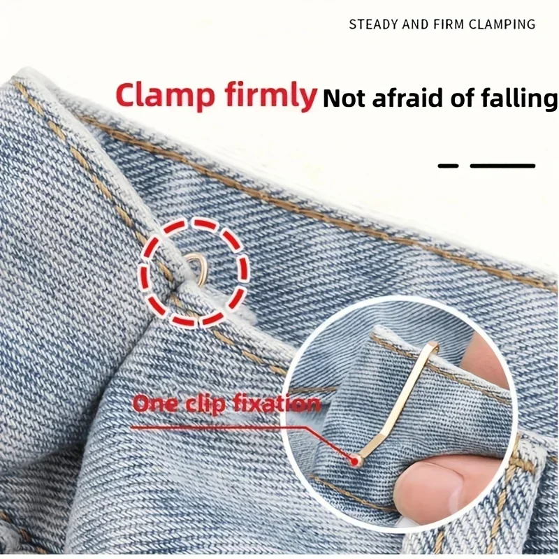 8/4PCS Jeans Skirts Detachable Buckle Accessories Adjustable Sleeve Clip For Pants Waist Tightening Sleeve Reduction Clip
