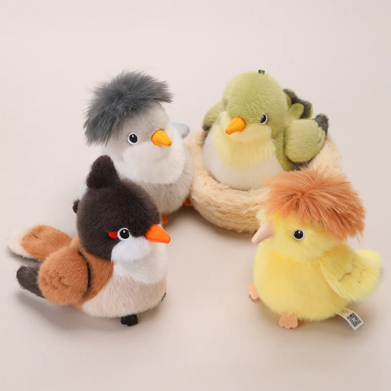 Realistic Bird Plush Toy - Magnetic Shoulder-Standing Bird Doll, Soft Stuffed Bird Figurine, Cute Companion Toy, Perfect Gift