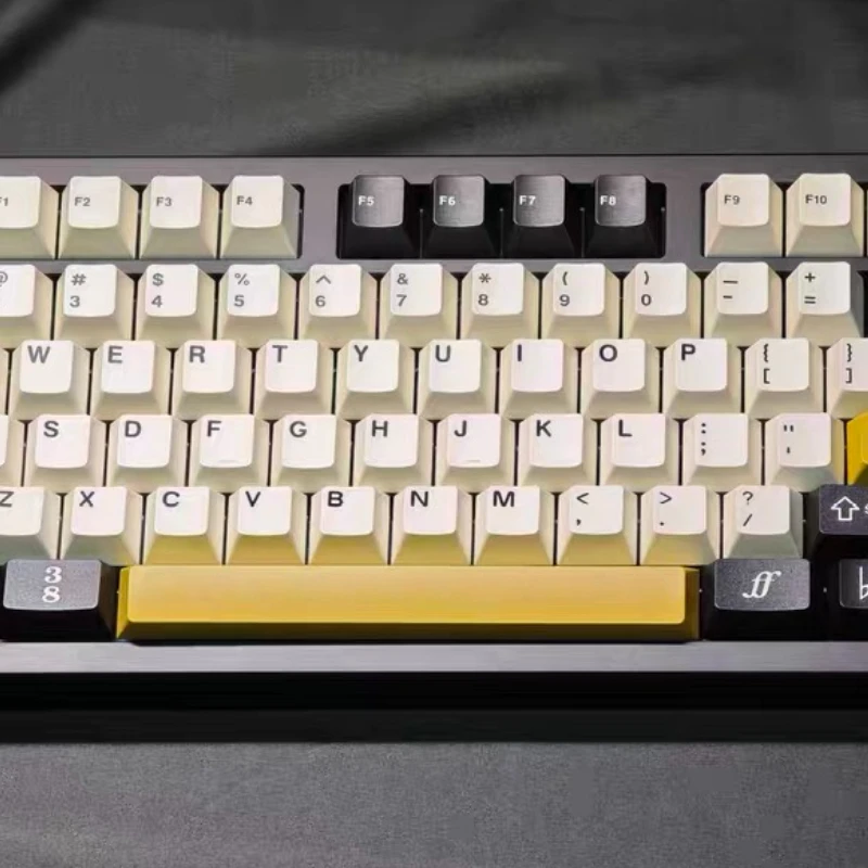 Two Colors Minimalist Theme Keycaps Set Customized PBT Sublimation ABS Mixing Keyboard Cap for Mechanical Keyboard Accessories