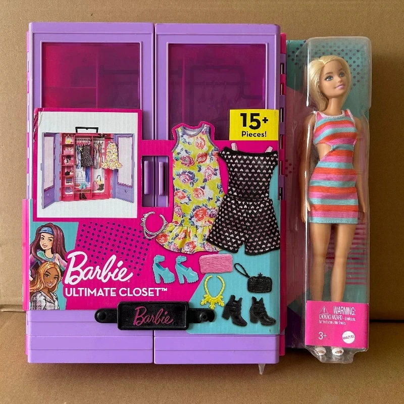Zestaw Barbie Dream Fashion Closet: Szafa na ubrania dla lalek, zabawka do przebierania się, zabawa w odgrywanie ról księżniczki, akcesoria odzieżowe do wypracowywania fantazji dla dzieci, prezent.