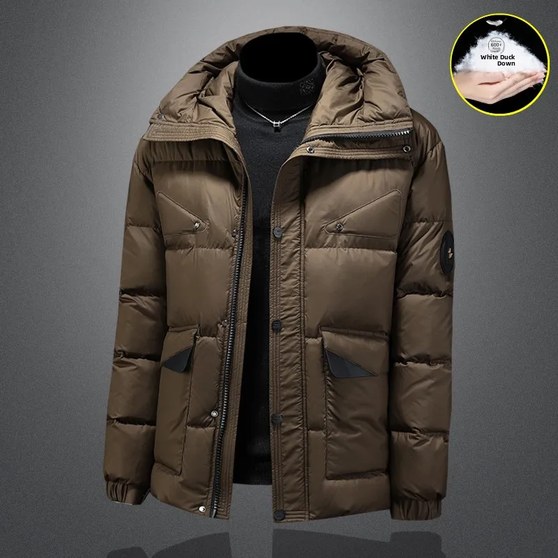 

High-End Men's down Jaet 2026 New Winter Thi Warm 90 White Du down Cold-resistant Casual Top Polyester Fiber Modern Sle