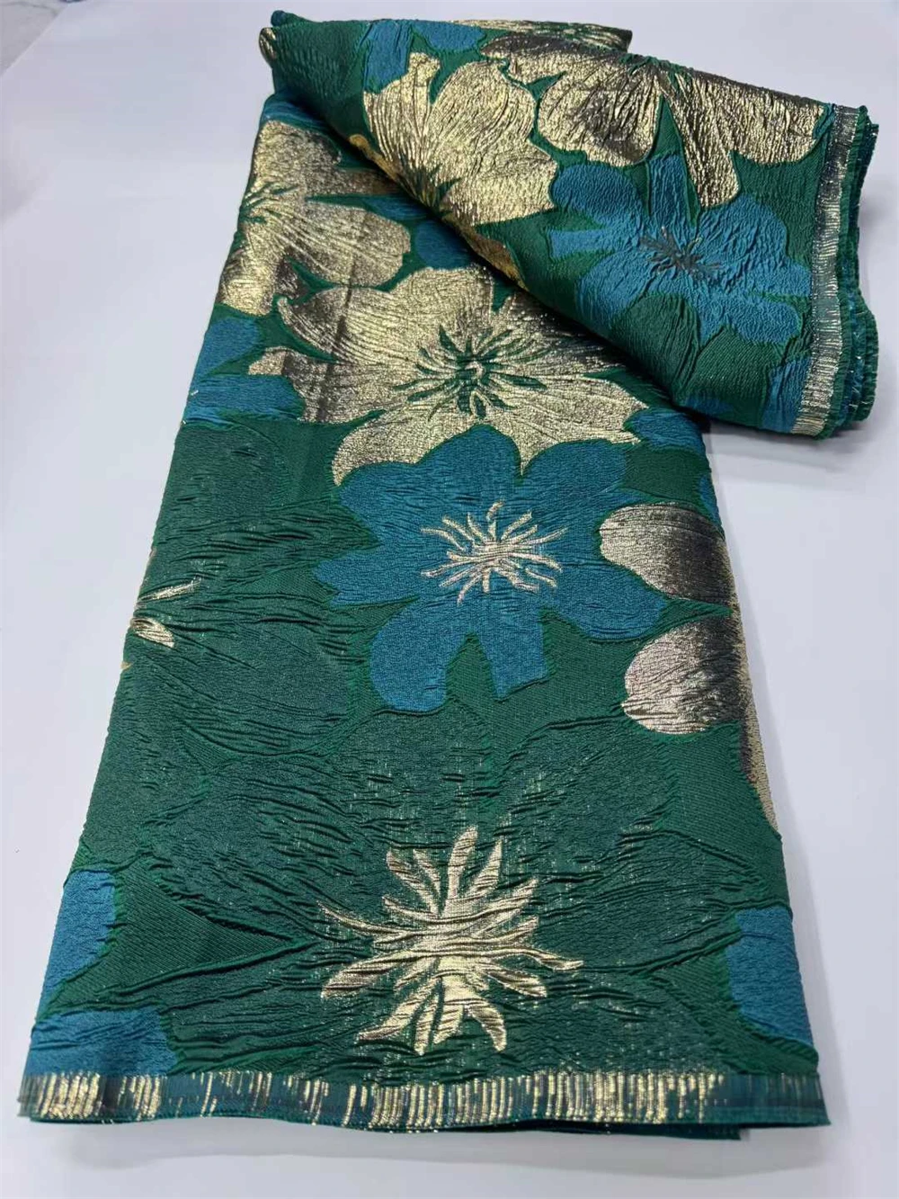 

Wholesale Nigerian Brocade Lace 5Yards Damask Lace Fabrics 2025 High Quality French African Jacquard For Women Party Dresses Sew