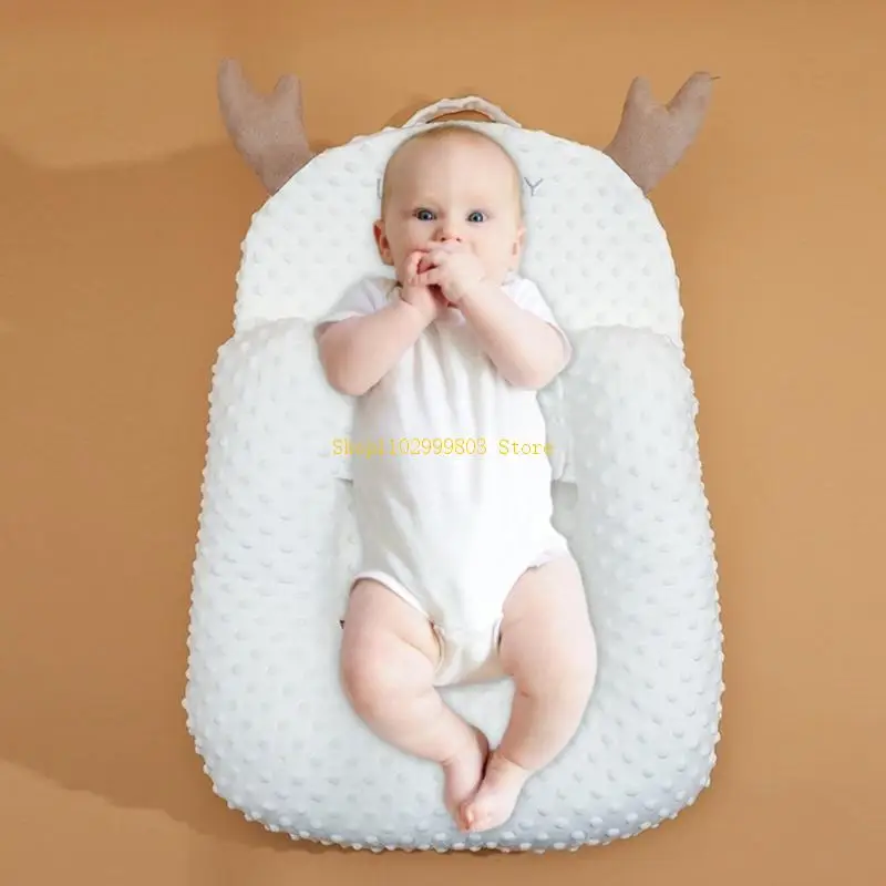 مجموعة وسادة مريحة لنوم الطفل تمنع البصق من القطن لحديثي الولادة وسادة محمولة للسفر هدية J0MF #5