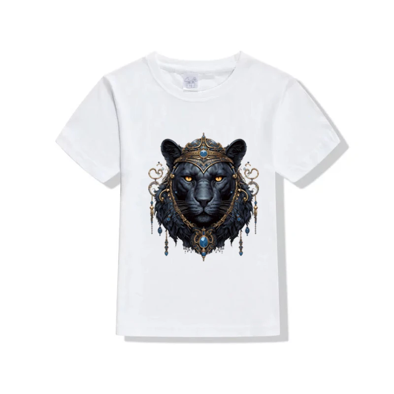 25cm Black Panther Princess Iron On Heat Transfer Sticker For Clothes DTF Pinted Vinyl Thermal Appliques Washable T-Shirt Decal