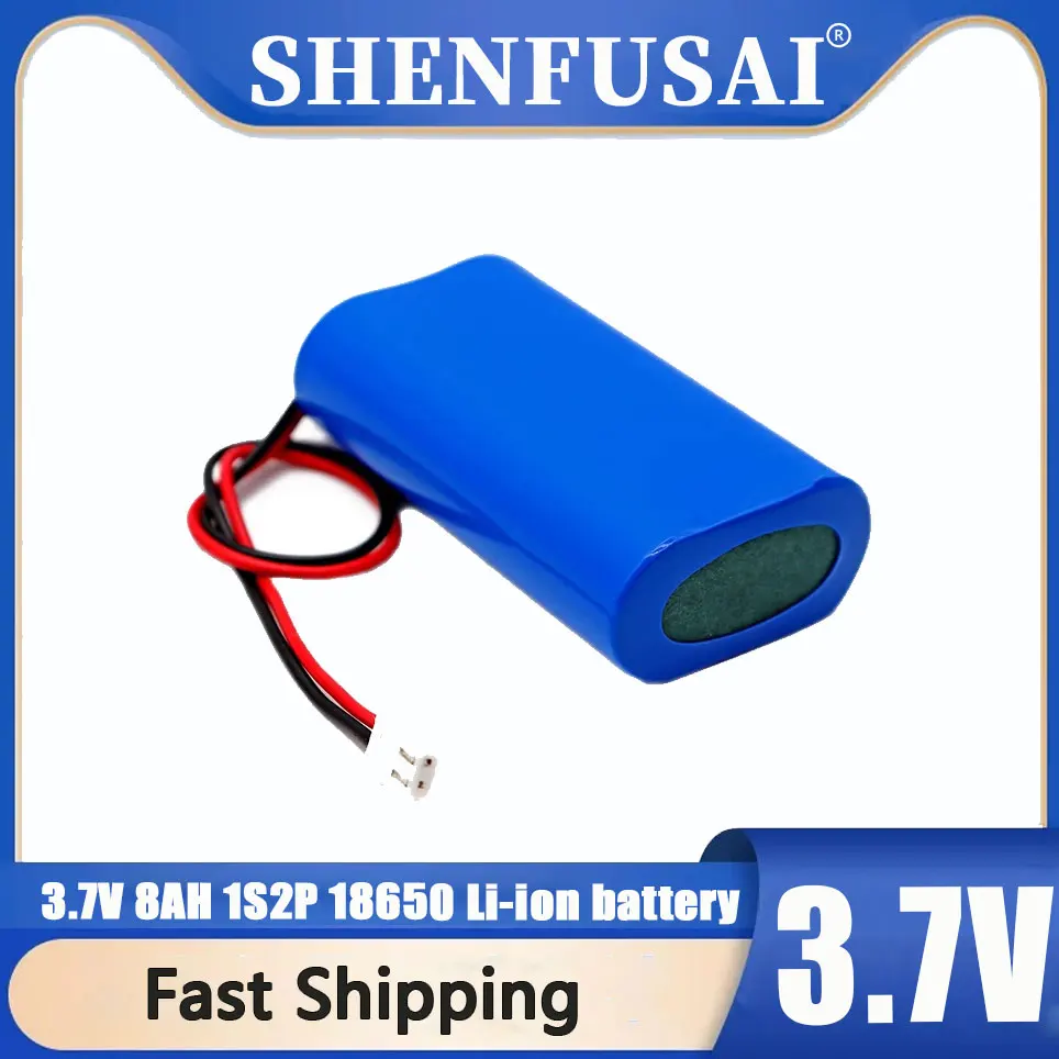 New 3.7V 8000mAh 1s2p lithium-ion battery 3.7V high-quality high energy density, high discharge ratebattery pack 18650 battery