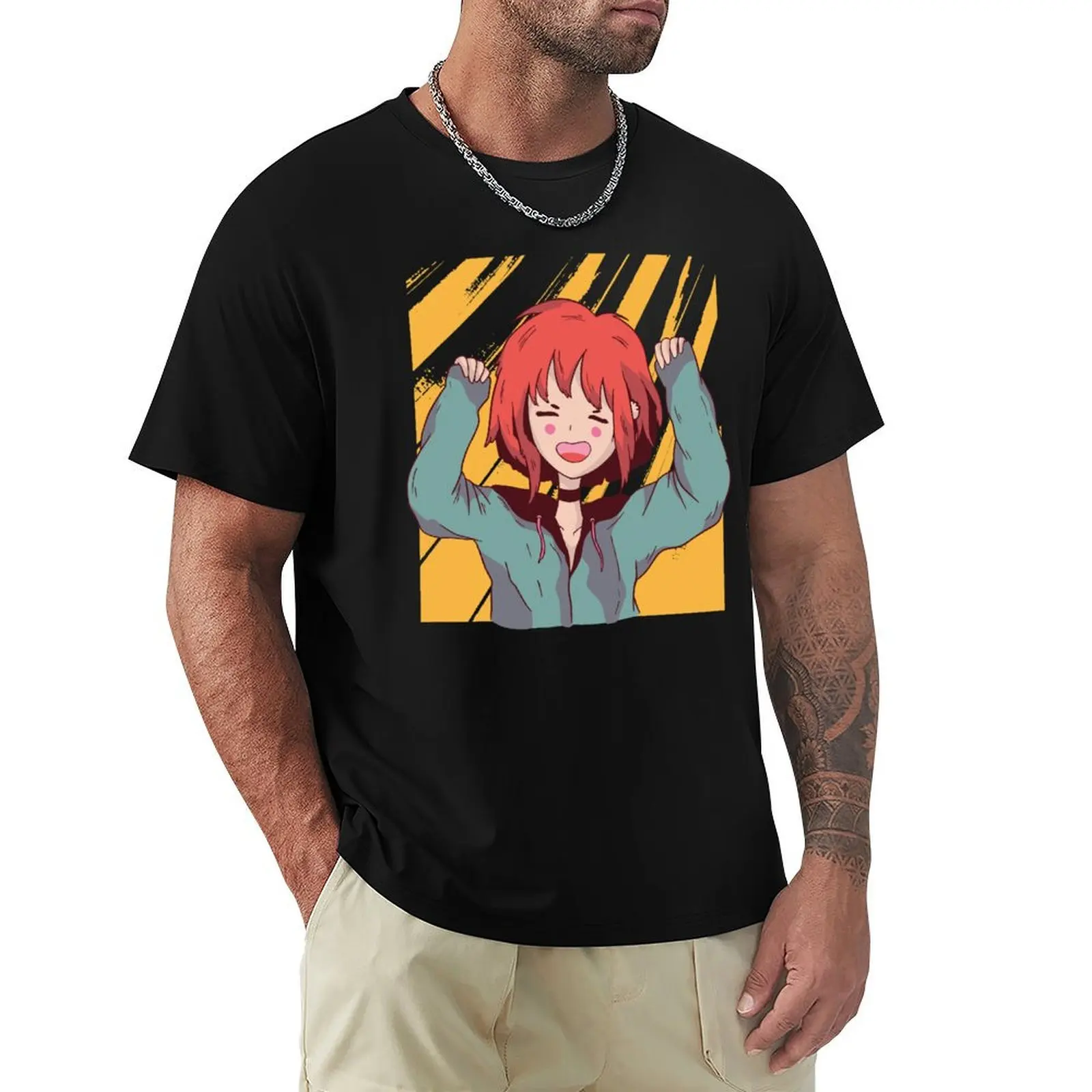 

Happy anime girl T-Shirt aesthetic clothes Anime t-shirt anime t shirts for men pack