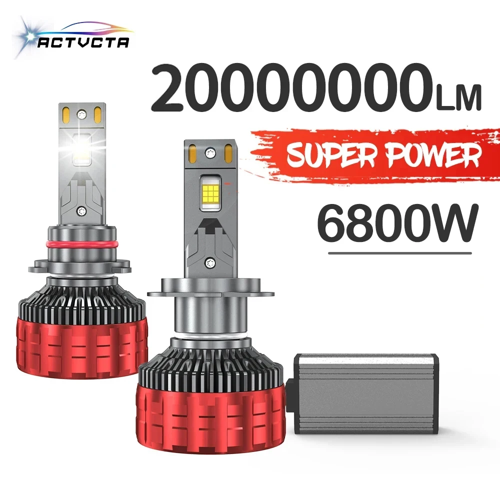 

ACTVTCA 6800W H4 H7 LED Canbus H11 H1 H3 9005 HB3 9006 HB4 H8 H9 9012 9007 9008 H13 Светодиодные фары Автомобильные фары Лампа 6000K