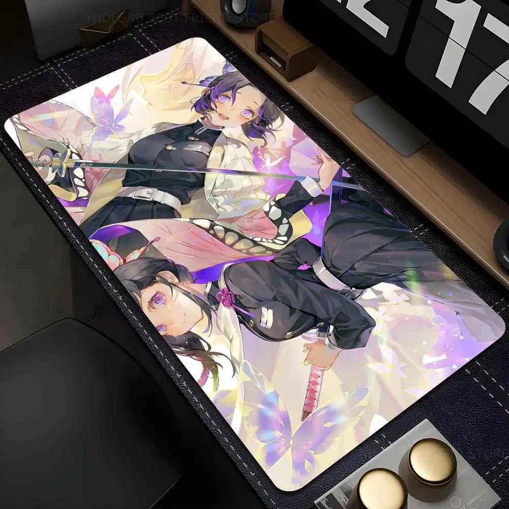 

Japanese Mousepad Computer Gaming Accessories MousePads Desk Mats D-Demon Slayer Kochou Shinobu Anti-slip Laptop Soft Mice Pad