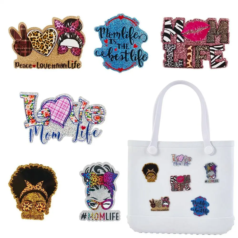 6/13PCS Colorful Charms for Bogg Bags DIY Handbag Beach Bag Accessories Charms Singer Rubber Beach Bag for Bogg Bag