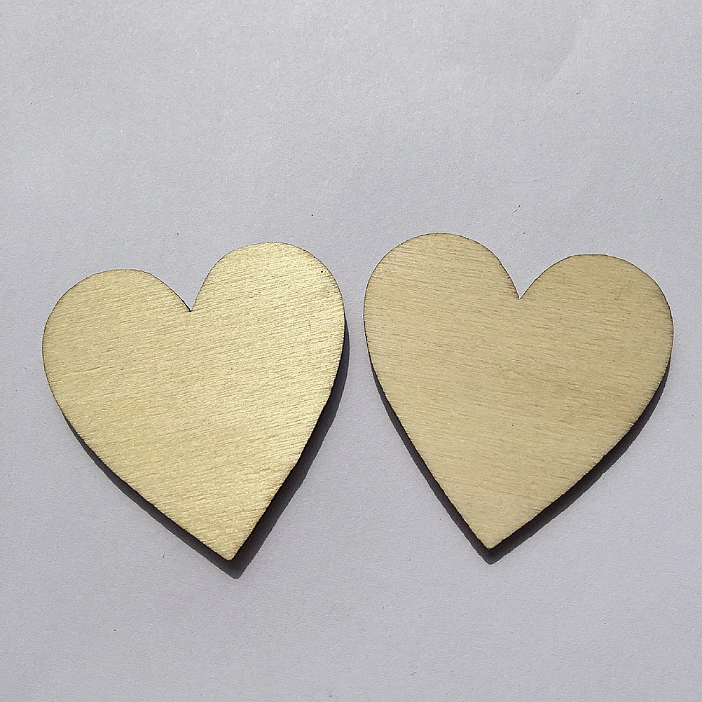 

25Pcs Wooden Slice Heart Chips Smooth Surface Creative DIY Crafts Decorations for Christmas Wedding Birthday Handmade Projects