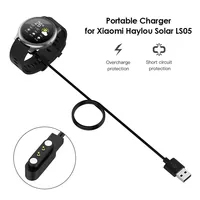 100cm USB Charger for Haylou Solar LS05 Fast Charging Cable Cradle Dock Power Adapter Smart Watch Accessories Black