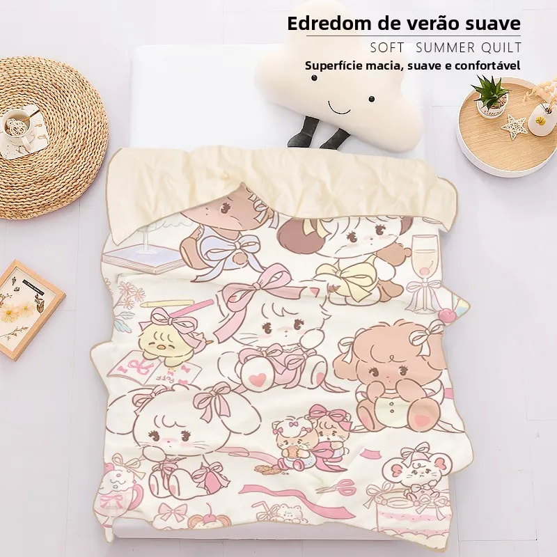 mikko-cartoon-summer-cool-feeling-single-person-lightweight-washable-polyester-fiber-filled-bedding-comforter-for-girls