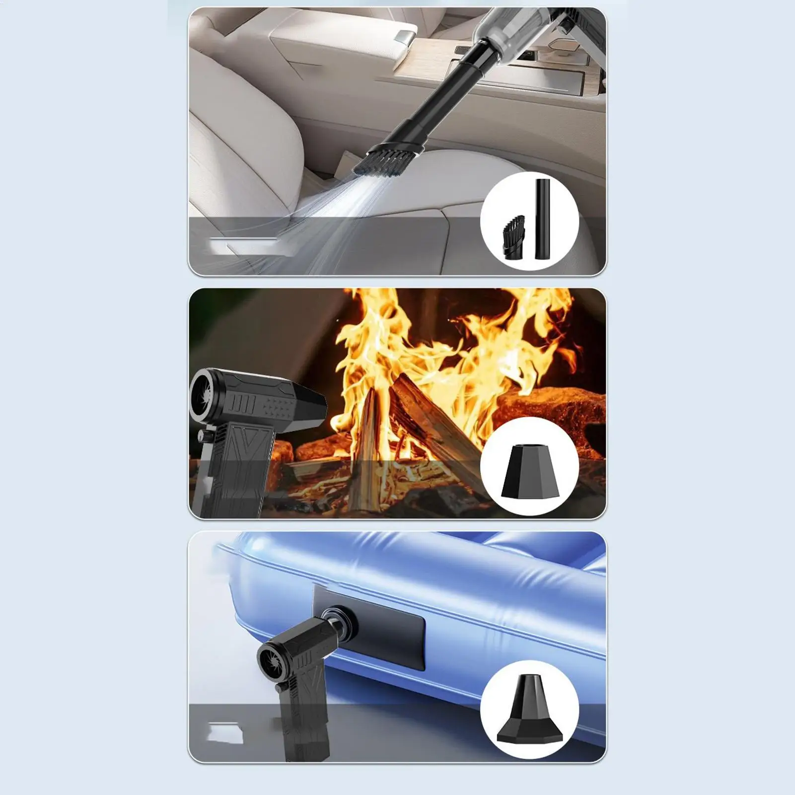 Handheld Snow Blower Stepless Speed Dust Removal Suction Car Snow Blower For Melting Driveway Lawn Winter Home Outdoor Garage