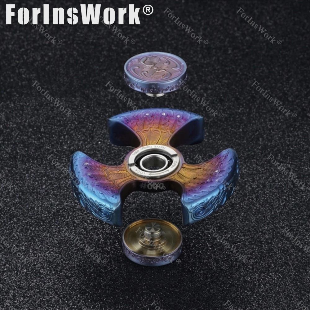 FEGVE Fire Phoenix Titanium Fidget Spinner 688 rodamiento año del gallo edición conmemorativa Fidgets juguetes mano Spinneur