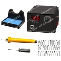 60W Electric Soldering Iron Station Digital Display Pyrography Machine Pyrography Wood Burning Tool Kit Gourd Crafts Tool Set