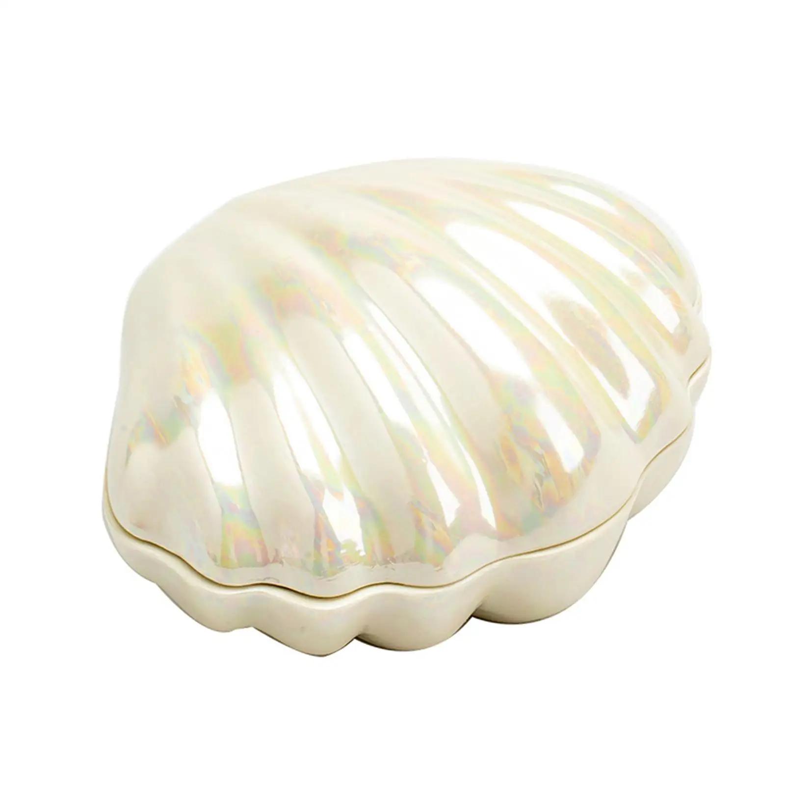 Fashion Jewelry Box, Jewelry Display Organizer Decorative Trinket Box Creative Seashell for Living Room Bedroom Table Decoration