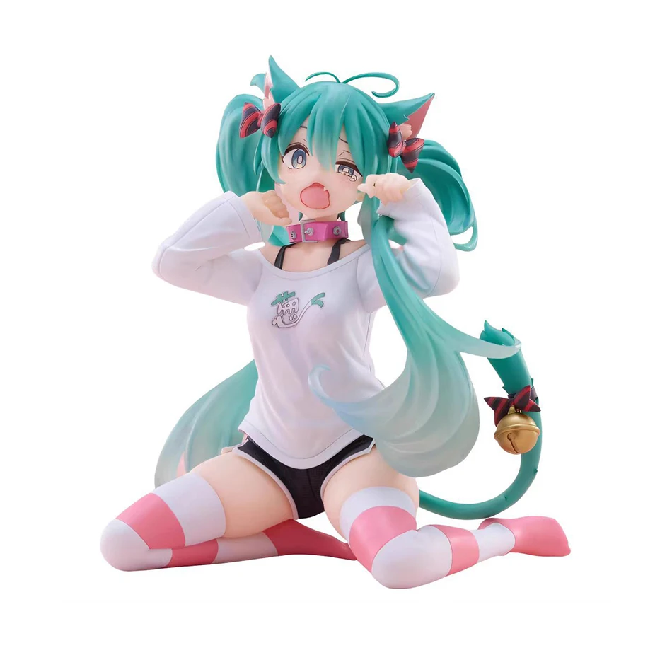 21CM Hatsune Miku X Cinnamoroll Piapro Kat Oor Kawaii Anime Figuur Perifere Collectible PVC Action Figure Model Pop speelgoed Geschenken