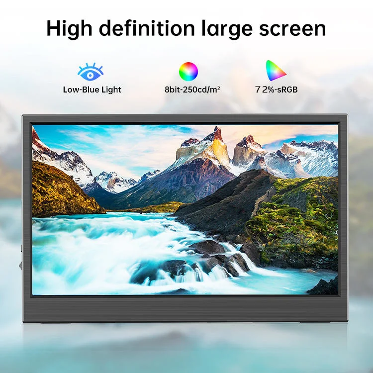 11.6 Inch Portable Monitor HD 1366*768 IPS 72%sRGB Can One Line Link With Type-C Mini HDMI for Laptop Phone PC XBox PS4/5 Switch