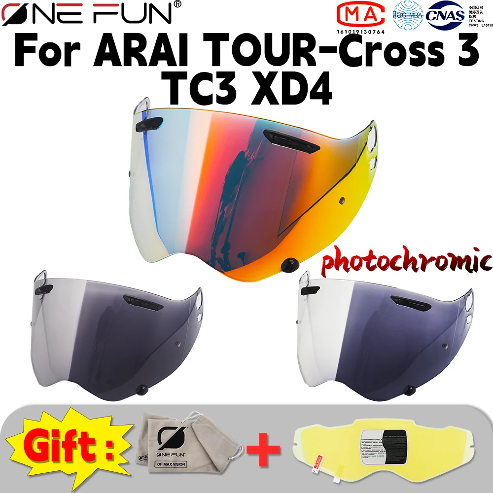 

Photochromic Helmet visor for Ar and ai TOUR CROSS3 TC3 XD4 Replacement lens,Scratch-resistant,Uv-Protected,Quick installation