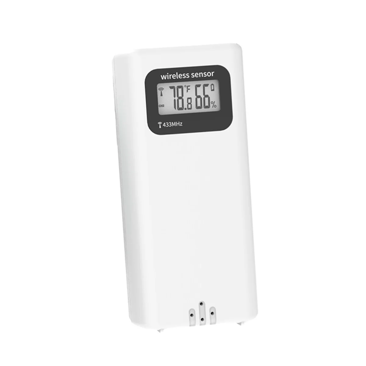 AA98 Wireless Weather Station Barometer Color LCD Screen Temperature Humidity Meter 433 Weather Station Forecast Sensor White