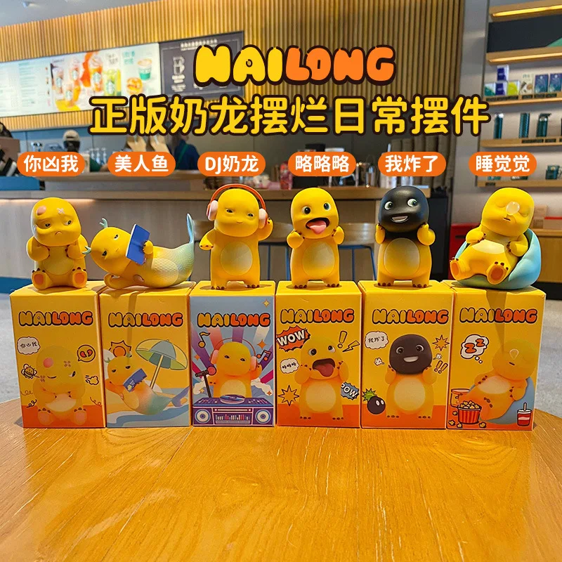 New Hot Cute Milk Dragon Daily Series Action Figure Blind Box Hand Table Decoration Collection Doll Toy Kid Birthday Custom Gift